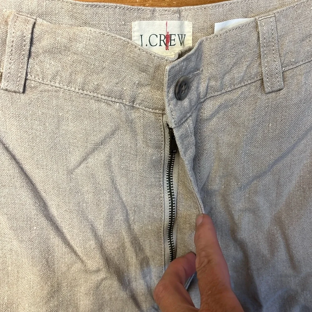 J. Crew Men's Flax Flat Front Shorts 30 Oarsman Sample Linen One of a Kind‎ Rare